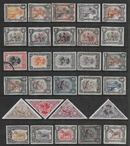 29 Nyassa Briefmarken aus hochwertigem altem antikem Album