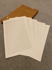 Large batch of Vintage Manuscript Paper 19 Books of 6 Sheets, 24 Stave