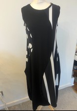 Tekbika by Alembika Oversized Boho Dress Sz 2 Black Boho Lagenlook