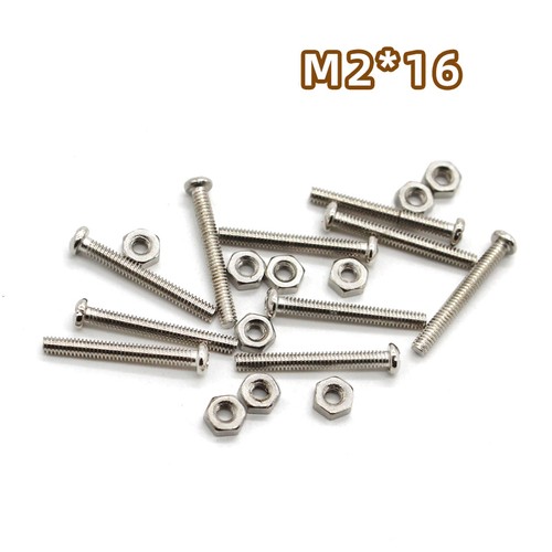 M2 Phillips Rounded Screws & Hex Nuts Set Thread Length:4/10/12/14/16/20/25/30mm - Picture 10 of 15