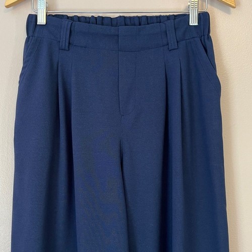 Halara Flex High Waisted Pocket Wide Leg Waffle Work Pant Med Petite Dark Blue - Bild 6 von 12