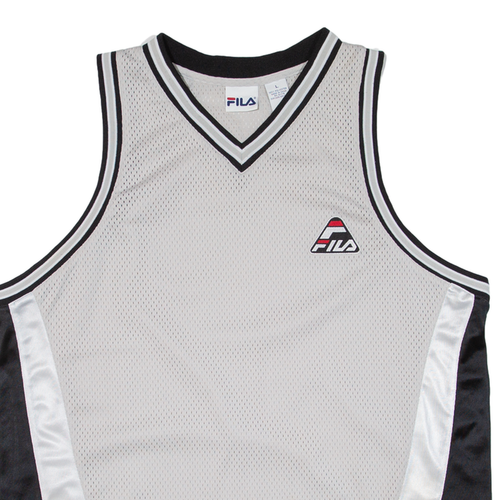 FILA Mens Jersey Grey Sleeveless V-Neck L - Picture 2 of 6
