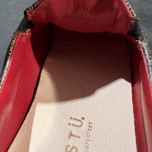 Bed Stu Hermine Damenschuhe 7 schwarz braun abgenutzt Leder Slipper Turnschuhe - Bild 10 von 11