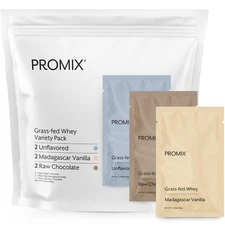 Promix Whey Protein Powder, Variety Pack (Unflavored, Vanilla, & Chocolate