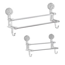 Suction Cup Towel Holder Dish Bar Rack Bathroom No Drilling Cupboard Durable