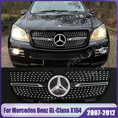 Front Grille W/LED Emblem For Mercedes Benz GL-Class X164 07-12 GL320 450 350