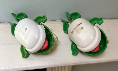 VTG WIND UP 1977 Masaduya Pull String SWIMMING FROG BATH TOY w/ GLASSES TWO (2) - Picture 2 of 8