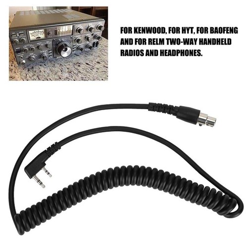 2 Pin to 5 Pin Coiled Cord for Radios - Compatible Headset Cable - Zdjęcie 2 z 11
