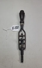 VINTAGE MILLERS FALLS NO 1 HAND DRILL FRAME BODY W/ EXOTIC WOOD INCOMPLETE  H100