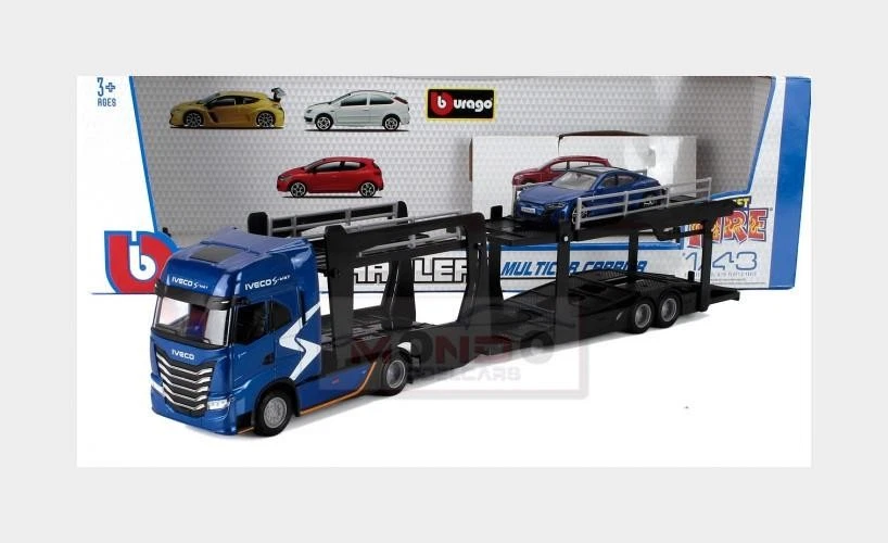 Trasportatore Auto IXO Scala 1:43 - Modellino Blu/rosso Anni '70