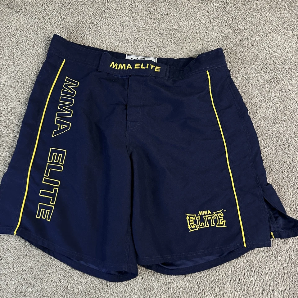 Pantalones Cortos MMA Elite Para Hombres Grandes Entrenamiento MMA Lucha Agarre Poliéster Equipo Foto 3 de 4