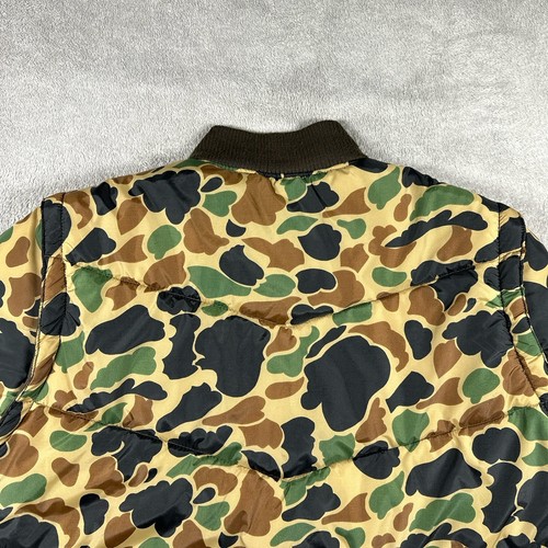Vintage Trophy Club Puffer Jacket Men's XL Duck Camo Removable Sleeves Hunting - Picture 9 of 14