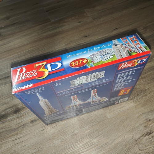 VINTAGE WREBBIT PUZZ 3D US LANDMARKS 3-IN-1 PACK 257 PIECES 2005 NEW SEALED - Picture 5 of 8