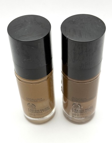The Body Shop Fresh Nude Foundation Tuscany Chestnut 080 & Andalusia Almond 060 - Picture 11 of 16