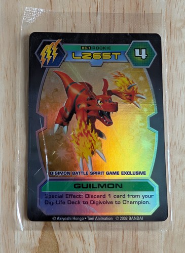 Guilmon BS-1 2002 Digimon D-Tector Card Game Battle Spirit Game Exclusive Promo - Picture 2 of 9