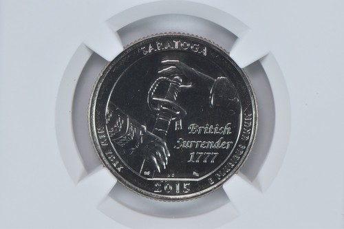 2015-P Washington Quarter Saratoga America The Beautiful MS67 NGC *9989 - Picture 3 of 5