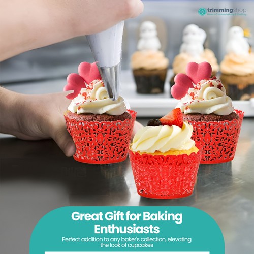 Filigree Vine Cupcake Wrappers Cases Gift Xmas Wedding Birthday Cake 25/50/100 - Picture 70 of 111