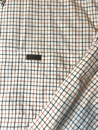 Carhartt Hemd Herren 3XL Orange Schwarz Weiß Kariert Knopfleiste Langarm - Bild 6 von 14