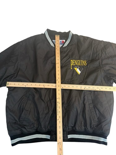 Vintage Pittsburgh Penguins Chalkline Jacket 1990s Men’s Large Black Vintage 90s - Bild 3 von 7