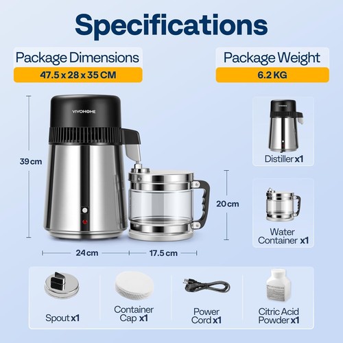High-Performance Stainless Steel Countertop Water Distiller – Ideal for Home Use - Picture 9 of 9