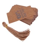  2 Sets Braune Kraft Merchandise Hangtags Handmade Geschenk-Tag mit