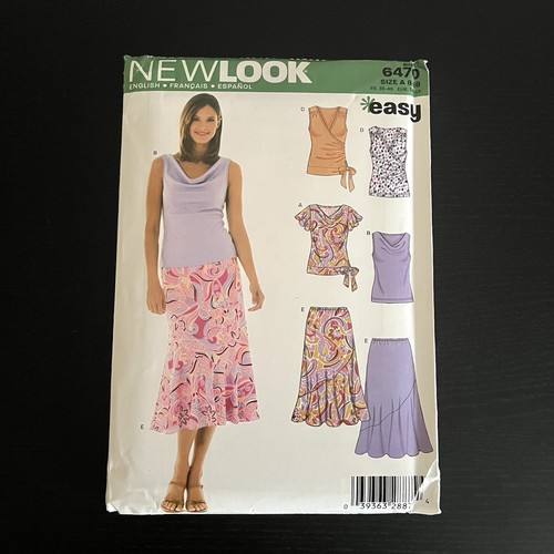 New Look Sewing Pattern 6470 Size 8-18 Shirt Top Blouse Skirt 2005 - Picture 1 of 3