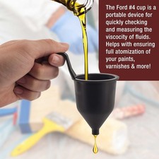 Liquid Thickness Viscosity Measuring Cup Ford # 4 Four, Viscosimeter Paints ↑