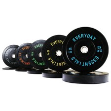 BalanceFrom Olympic Rubber Bumper Plate Set of 10, 15, 25, 35, and 45 lb Weight