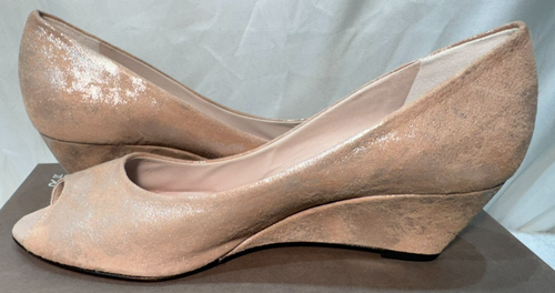 Cuña de gamuza punta abierta Reino Unido 6,5 UE 39,5 Kennel & Schmenger para mujer oro rosa sin cordones - Imagen 14 de 20