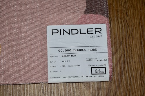 PINDLER Large-Scale Floral Print MOD — MULTI Heavy Fabric 26"sq SAMPLE REMNANT - Picture 6 of 11