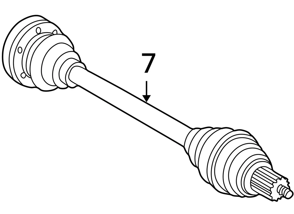 Axle Shaft Hatchback Ti Fits 95-99 BMW 318i 30371139 - Image 4 of 4