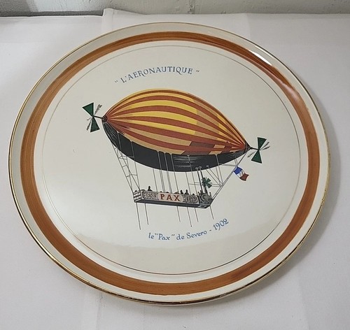 GIEN ANTIQUE COLLECTION L'AÉRONAUTIQUE SERIES PLATES SET4 FRANCE 🇫🇷  - Bild 3 von 18