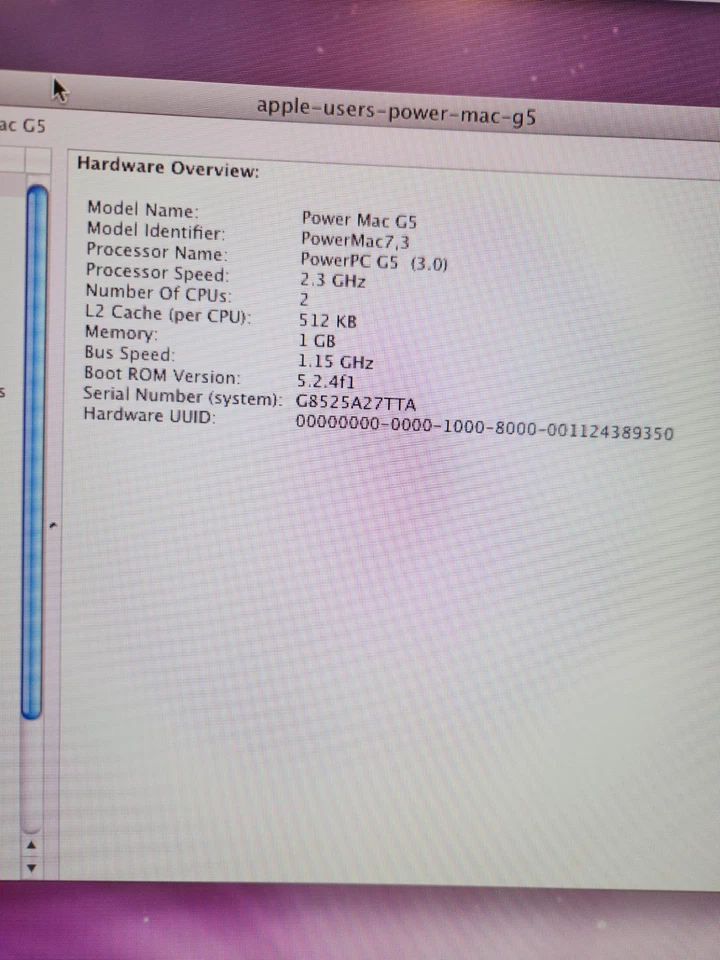 Apple Power Macintosh G5 (3.0) 2.3 GHz Dual Processor PowerMac7.3 PowerPC - Image 2 of 4