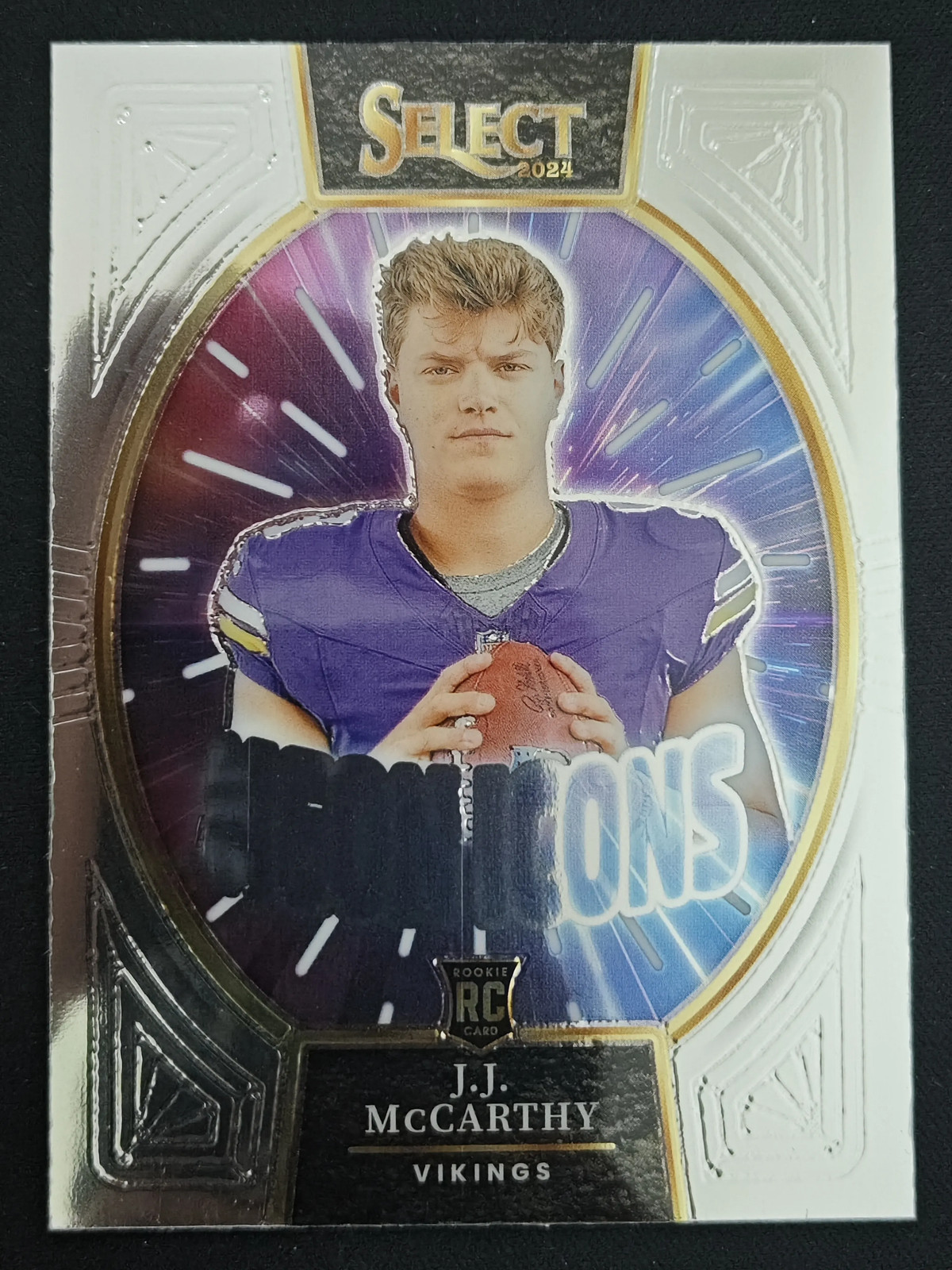 2024 Panini Select Neon Icons Rookie Base #11 J.J. McCarthy RC Vikings -GL12
