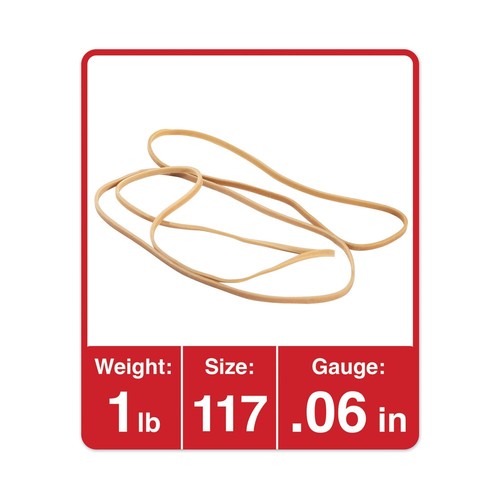 Universal 01117 0.06 in. Gauge Size 117 Rubber Bands - Beige (210/Pack) New - Picture 3 of 4