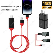 HDMI Mirroring AV Cable Phone to TV HDTV Adapter 1080P for iPhone 14 13 12 11 XR