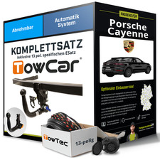 Für PORSCHE Cayenne Typ 9YA Anhängerkupplung abnehmbar +eSatz 13pol 17-23 AHK