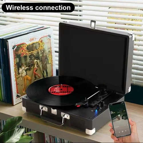 Vinyl Record Player C210, 3-Speed Bluetooth Vintage Turntable, With Speakers RCA - Picture 2 of 6