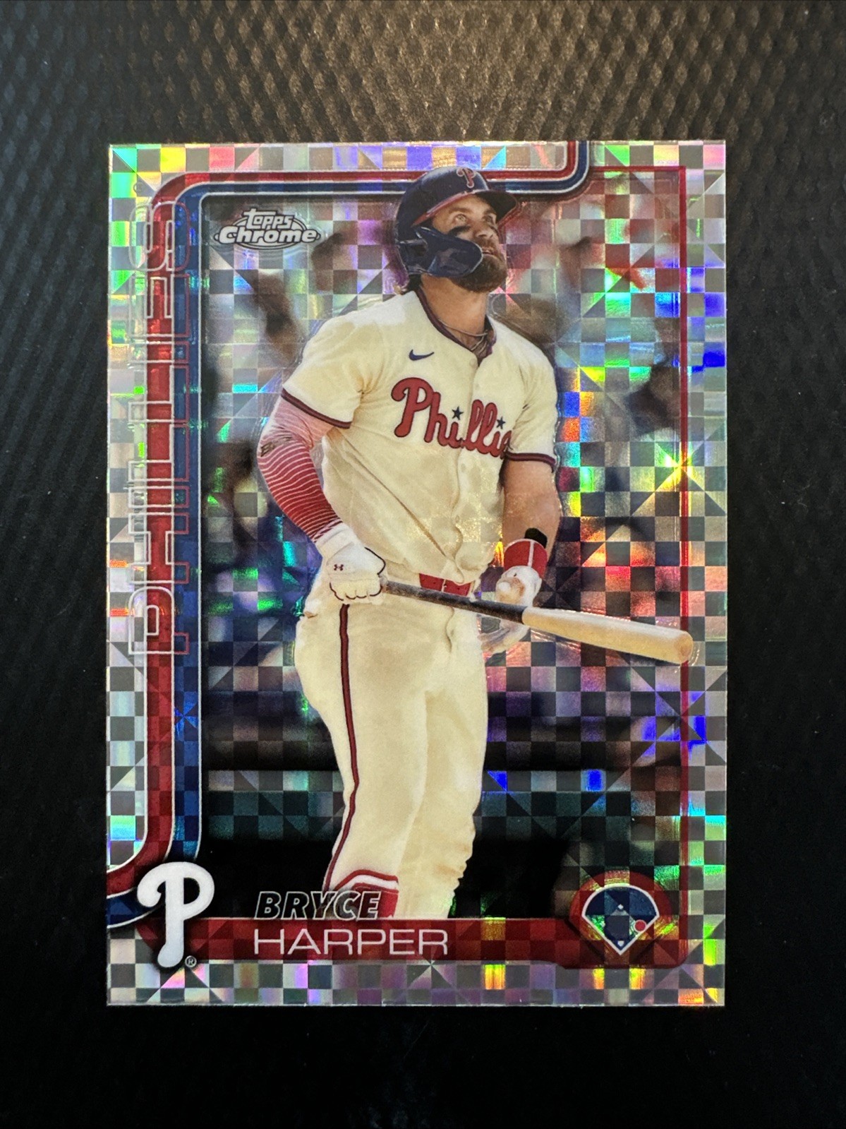 2025 Topps Chrome Bryce Harper Geometric Refractor #89 - Phillies