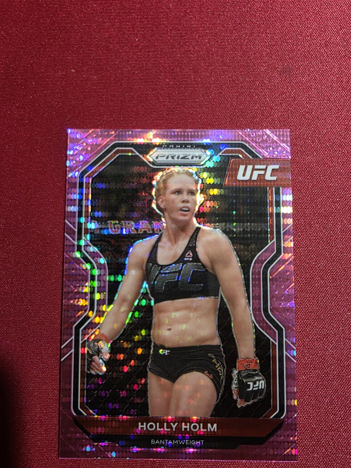 Holly Holm Pink Pulsar Prizm /42 - 2021 Panini Prizm UFC #4