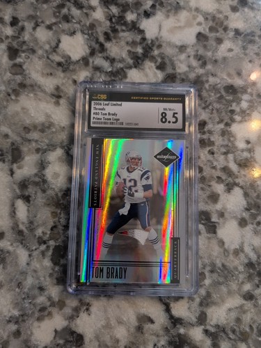 #D /30 2006 LEAF LIMITED TOM BRADY Threads PRIME TEAM  LOGO Patch Relic CSG 8.5 - Picture 2 of 12