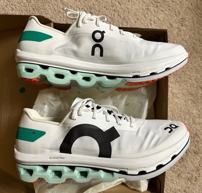 ON Running Men's Cloudboom Echo Road Running Shoes Sneakers White Mint sz 9 NEW