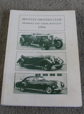 Bentley Drivers Club Mitglieder und ihre Bentleys 1994 Jahrbuch Hardcover A5