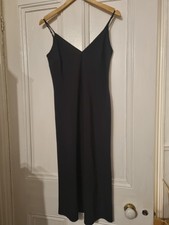 Vintage 90s Marks  Spencer Black Full Slip Dress In Size 10 - Not Stretchy
