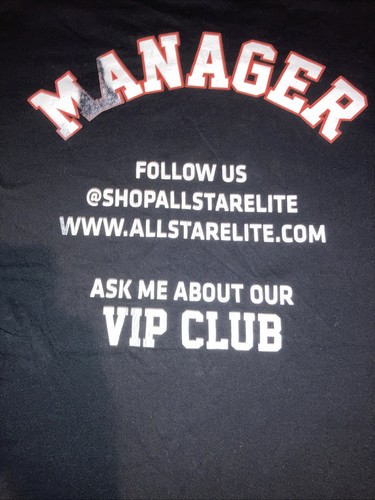 All-Star Elite T-Shirt Men’s Size 3X Black Managers Shirt - Picture 10 of 11