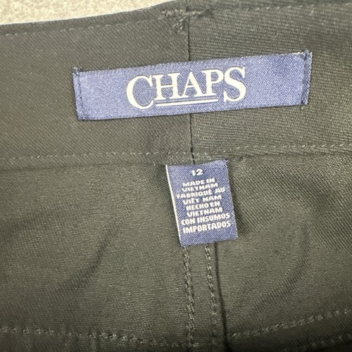 Chaps Pants Womens 12 Black Slim Fit 5 Pocket Casual Stretch Chino Straight NWT - Bild 2 von 9