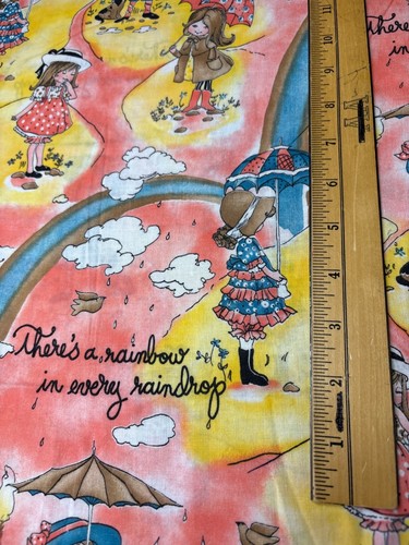 Roth Greeting Card Fabric Theres A Rainbow in Every Raindrop Kids 16"x44" - Picture 4 of 8