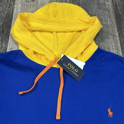 NWT Polo Ralph Lauren Heavyweight Hooded T-Shirt Hoodie Colorblock Men's 2XL - Picture 6 of 13
