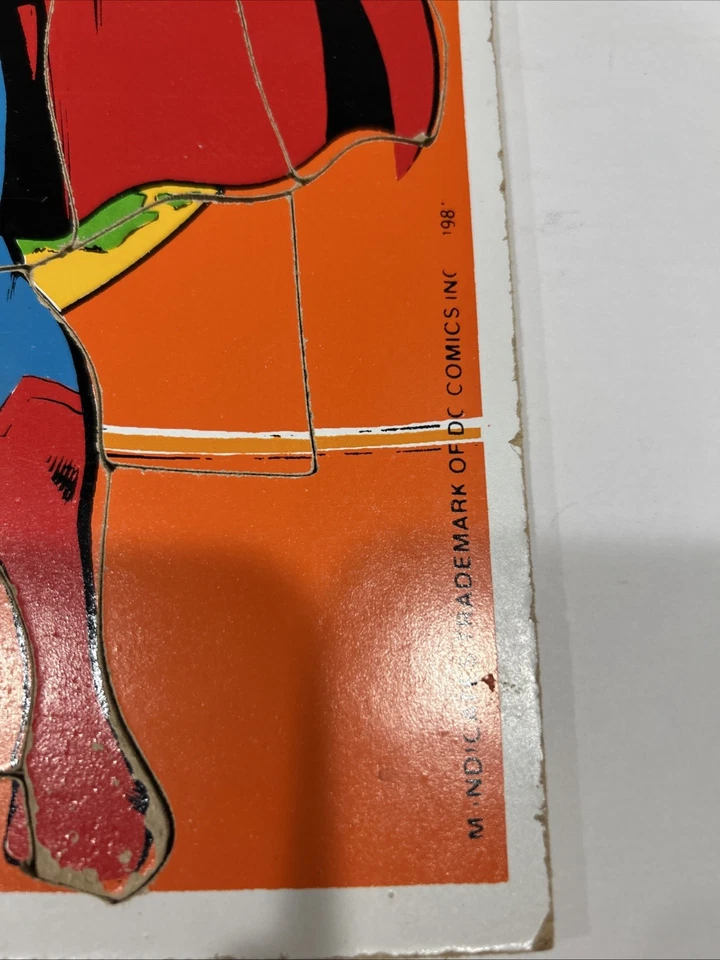 Cómic vintage Superman 1981 Playskool rompecabezas de madera 18 piezas 380-13 DC Foto 2 de 4