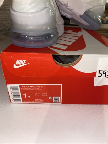 Nike Air Max 270 (PS) 1Y White - Picture 3 of 6